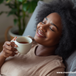 self care ideas for moms 10 minutes – mom enjoying a quiet moment at home
