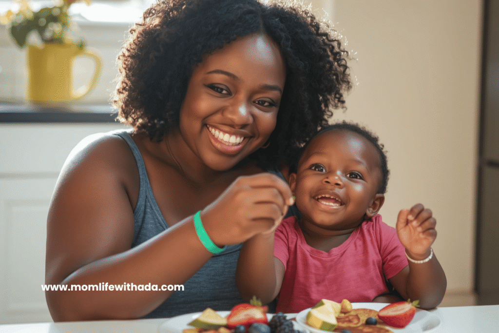 mom and toddler morning routine aesthetic peaceful breakfast self care