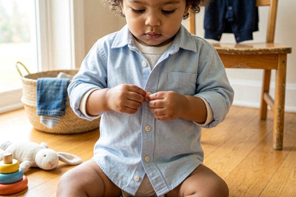 toddler buttoning practice fine motor activity