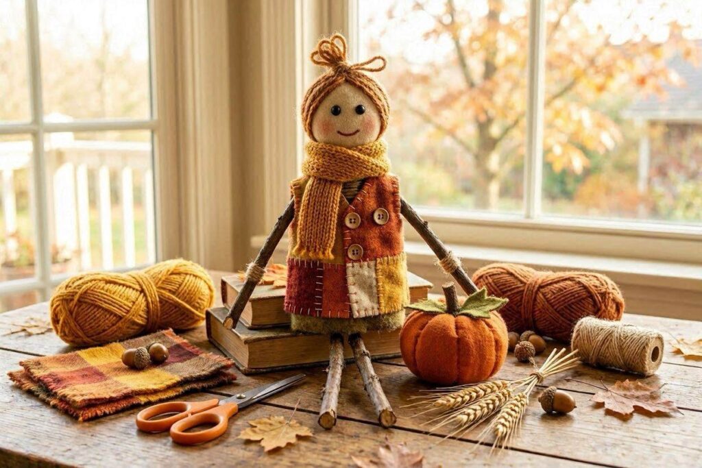 stick people fall nature craft for kids