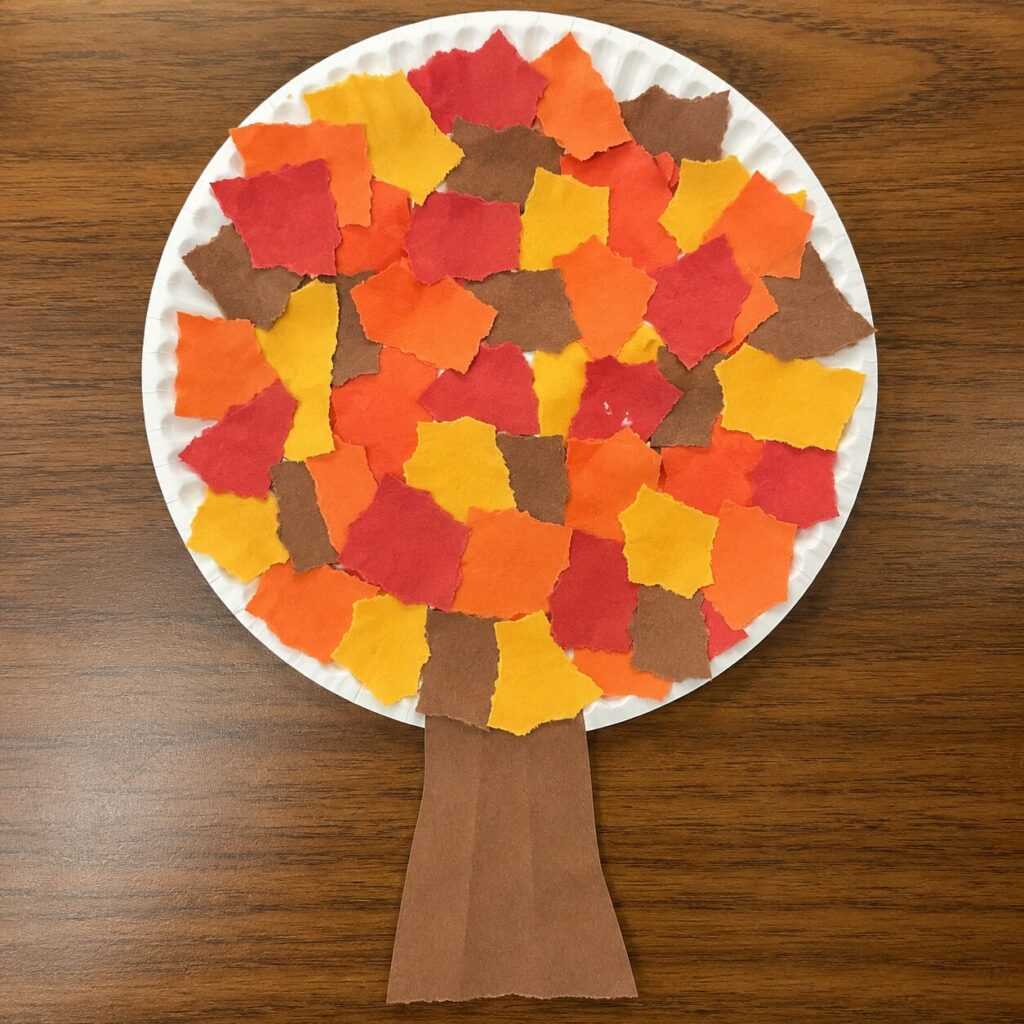 Paper Plate Fall Tree