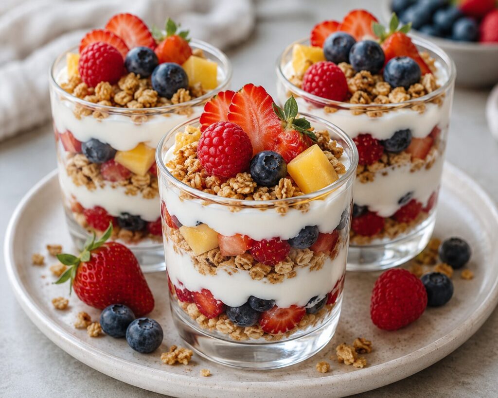 fruit yogurt parfait cups healthy no-bake snack for kids