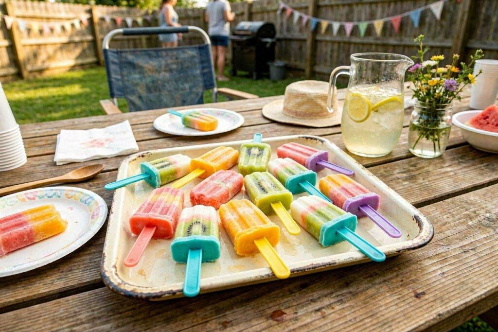 popsicle summer party snack ideas for kids backyard outdoor celebration