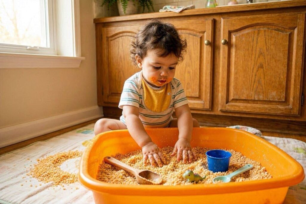 Edible Halloween sensory play ideas for toddlers