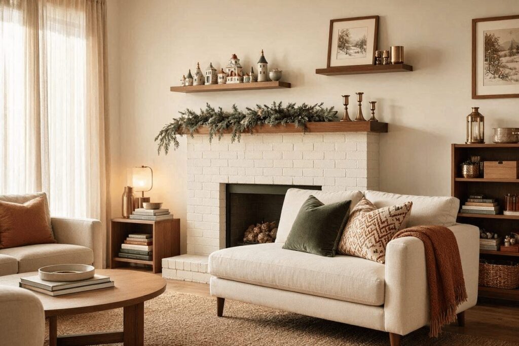 beautiful Christmas home decoration with toddler-safe styling tips